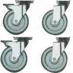 Set 4 wielen, 2 met rem - Main Image