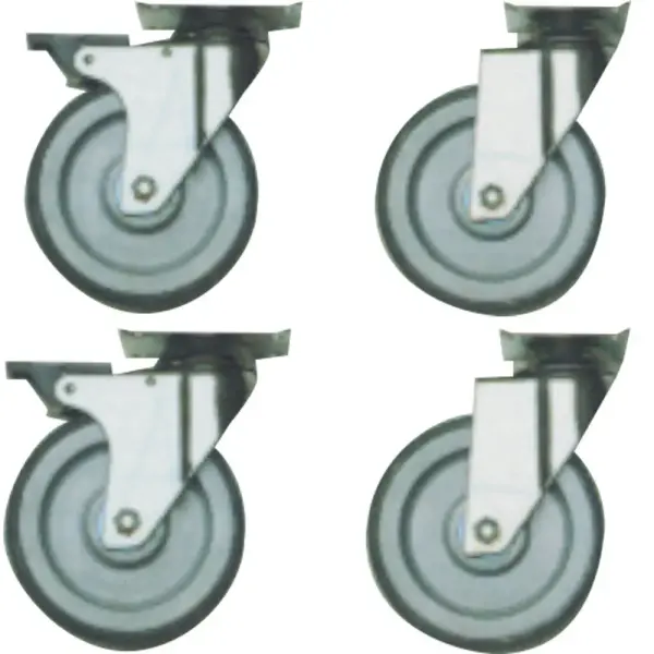 Set 4 wielen, 2 met rem - Main Image