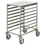 Silowagen, R.V.S. schalen, 8x 600x400 mm, 75 mm, R.V.S. bovenblad - Main Image