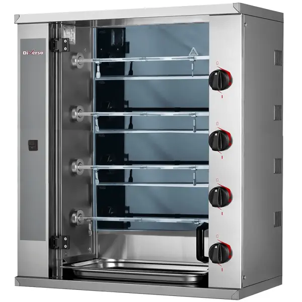 SMALL Vitroceramisch kippenspit, 4 spitten (12 kippen) - Main Image