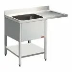 Spoeltafel met 1 kuip en 1 druipvlak - Main Image