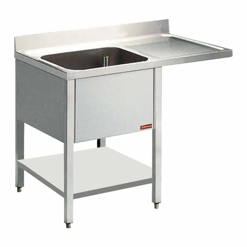 Spoeltafel met 1 kuip en 1 druipvlak - Main Image