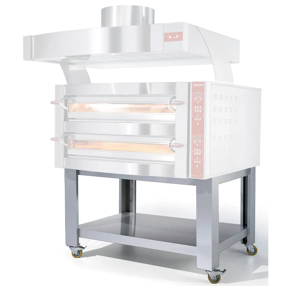 Steun in "imitatie R.V.S." voor GDX12/35-LDP "XL", 4 wielen, 2 met rem - Main Image