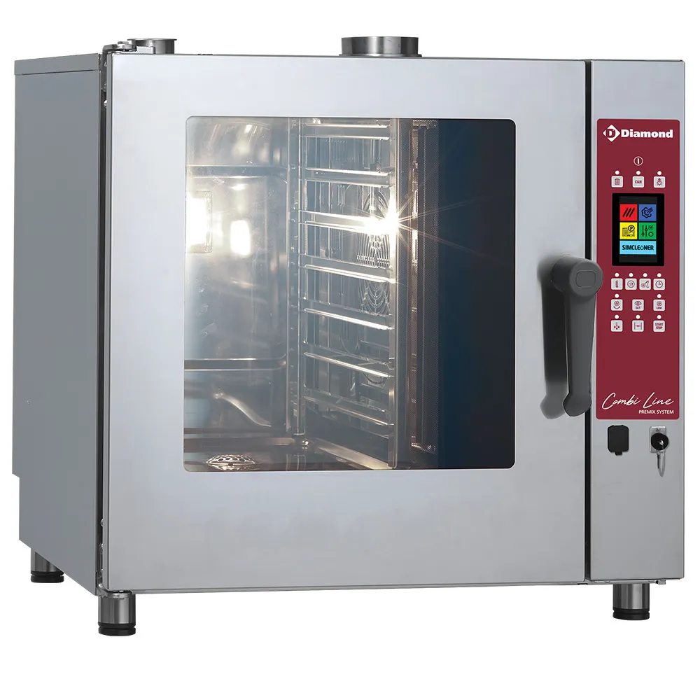 TOUCH SCREEN oven gas stoom/convectieoven, 7x GN 1/1 - AUTO-CLEANING - Main Image