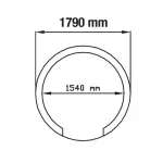 Traditionele pizzaoven op hout Ø 1540 mm - Gedemonteerd - Image 2