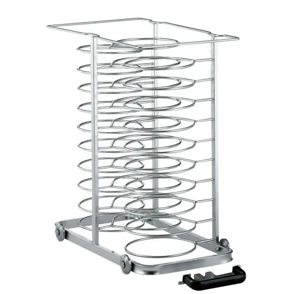 Uittrekbare lader met wielen, voor 23 borden (ø 300 mm) voor oven 10x GN 1/1 (ruimte 85 mm) - Main Image