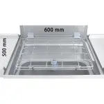 Vaat- & pottenwasser met kap, mand 600x500 mm + Doorlopende ontharder. - Image 2