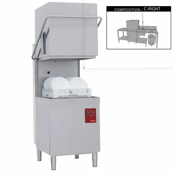 Vaatwasser met kap compleet, samengesteld uit : - Main Image