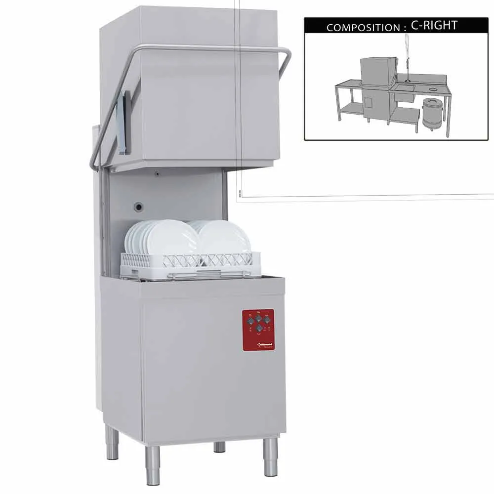 Vaatwasser met kap compleet, samengesteld uit : - Main Image