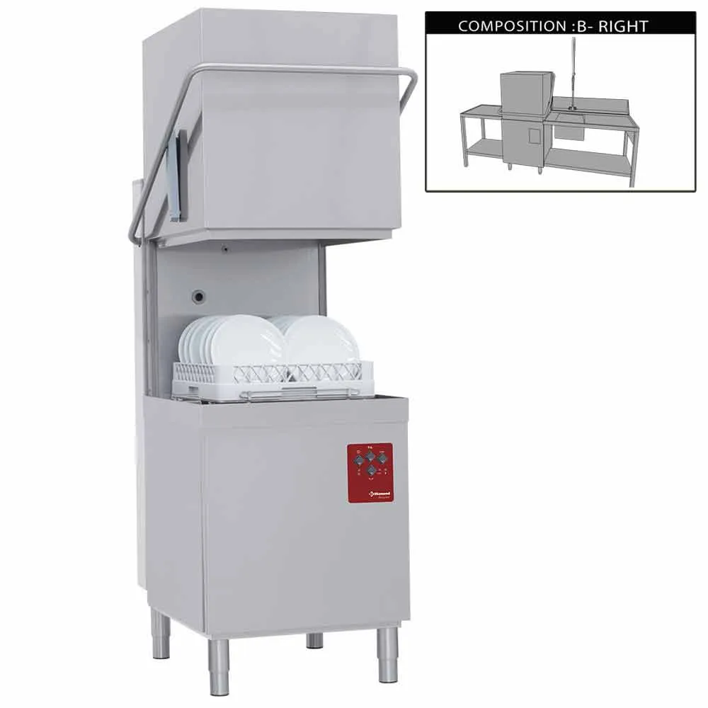 Vaatwasser met kap compleet, samengesteld uit : - Main Image