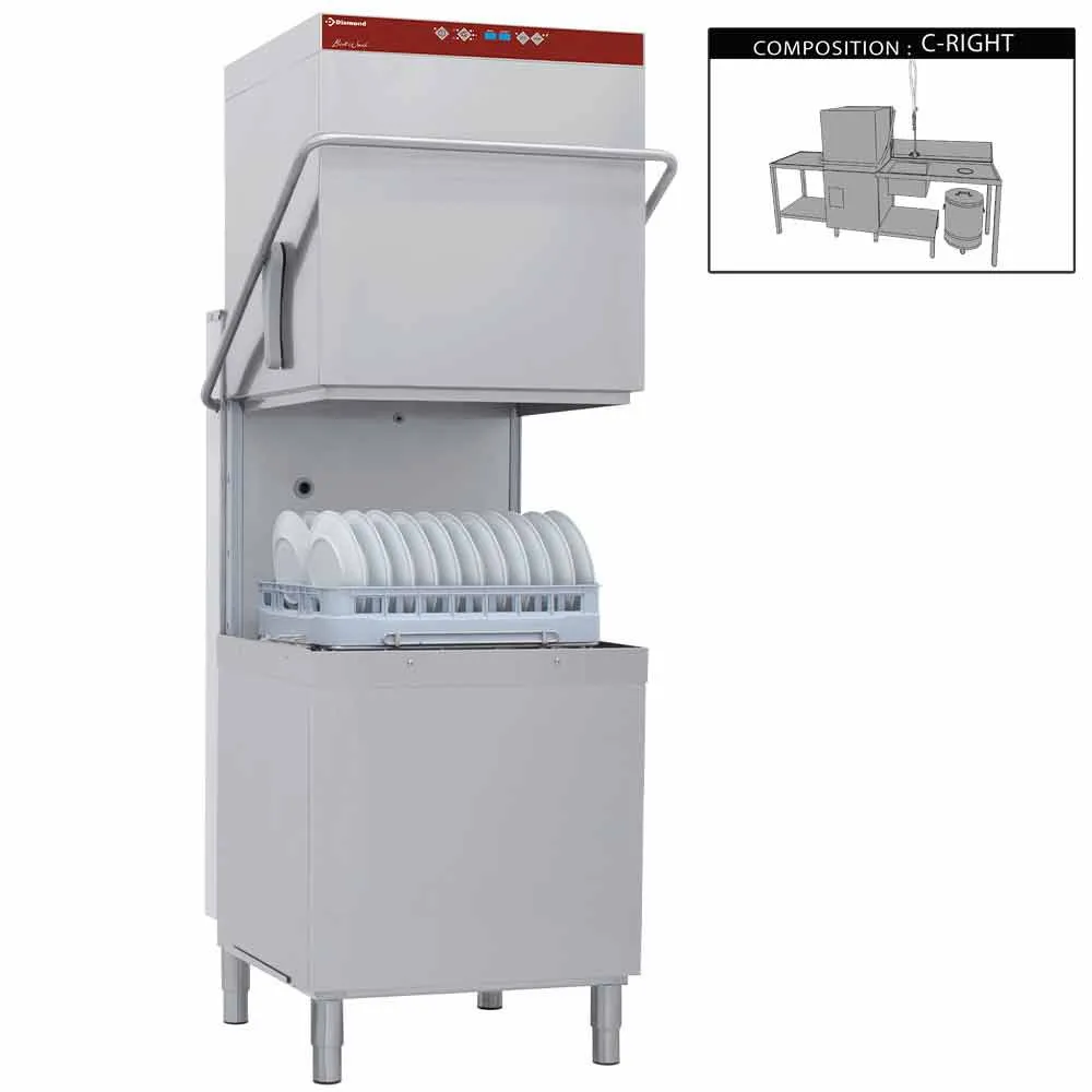 Vaatwasser met kap compleet, samengesteld uit : - Main Image