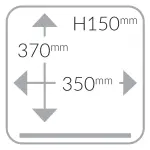 Vacuümmachine, roestvrijstalen kuip 370x350xh150 mm. 16 m3/u TOUCH-scherm - Image 2