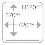 Vacuümmachine, roestvrijstalen kuip 370x420xh180 mm. 21 m3/u TOUCH-scherm - Image 2