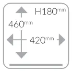 Vacuümmachine, roestvrijstalen kuip 460x420xh180 mm. 21 m3/u TOUCH-scherm - Image 2