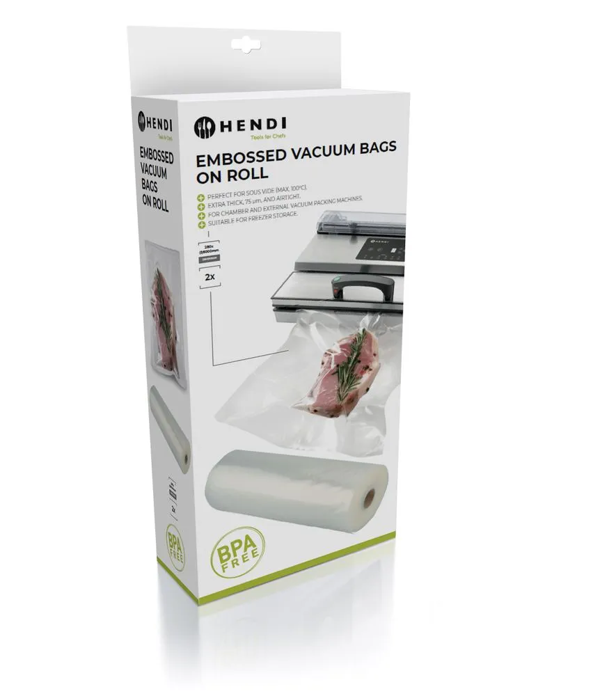 Vacuümverpakkingszakken met reliëf op rol - 2 st. - Main Image