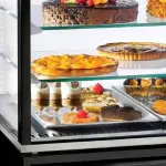 Vitrine 4 zijden T° negatief, 5 niveaus in glas, geventil, 480 Lit., ZWART - Image 2