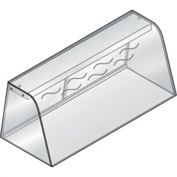 Vitrine met verlichtingselement (met weerstand) gesloten, met schuifdeuren - Main Image