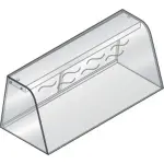 Vitrine met verlichtingselement (met weerstand) gesloten, met schuifdeuren - Main Image