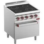 Vitrokeramisch fornuis met 4 zones, oven GN 2/1 met elektrische grill - Main Image
