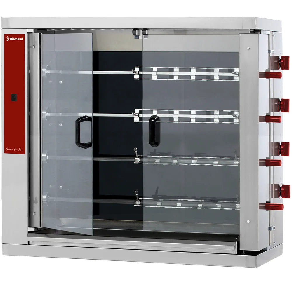 Vitrokeramisch kippenspit, 4 spitten (24 kippen) - Main Image