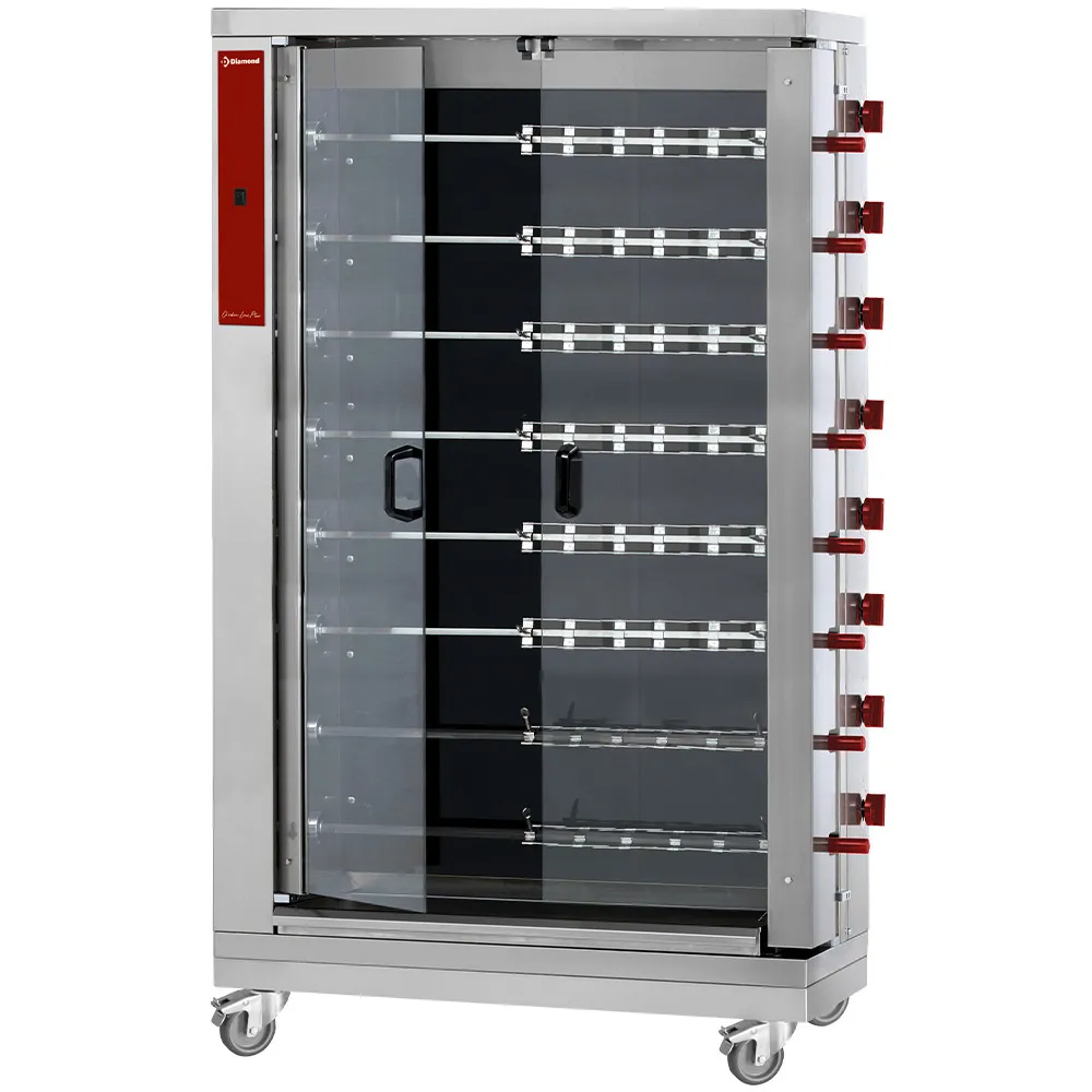 Vitrokeramisch kippenspit, 8 spitten (48 kippen) - Main Image