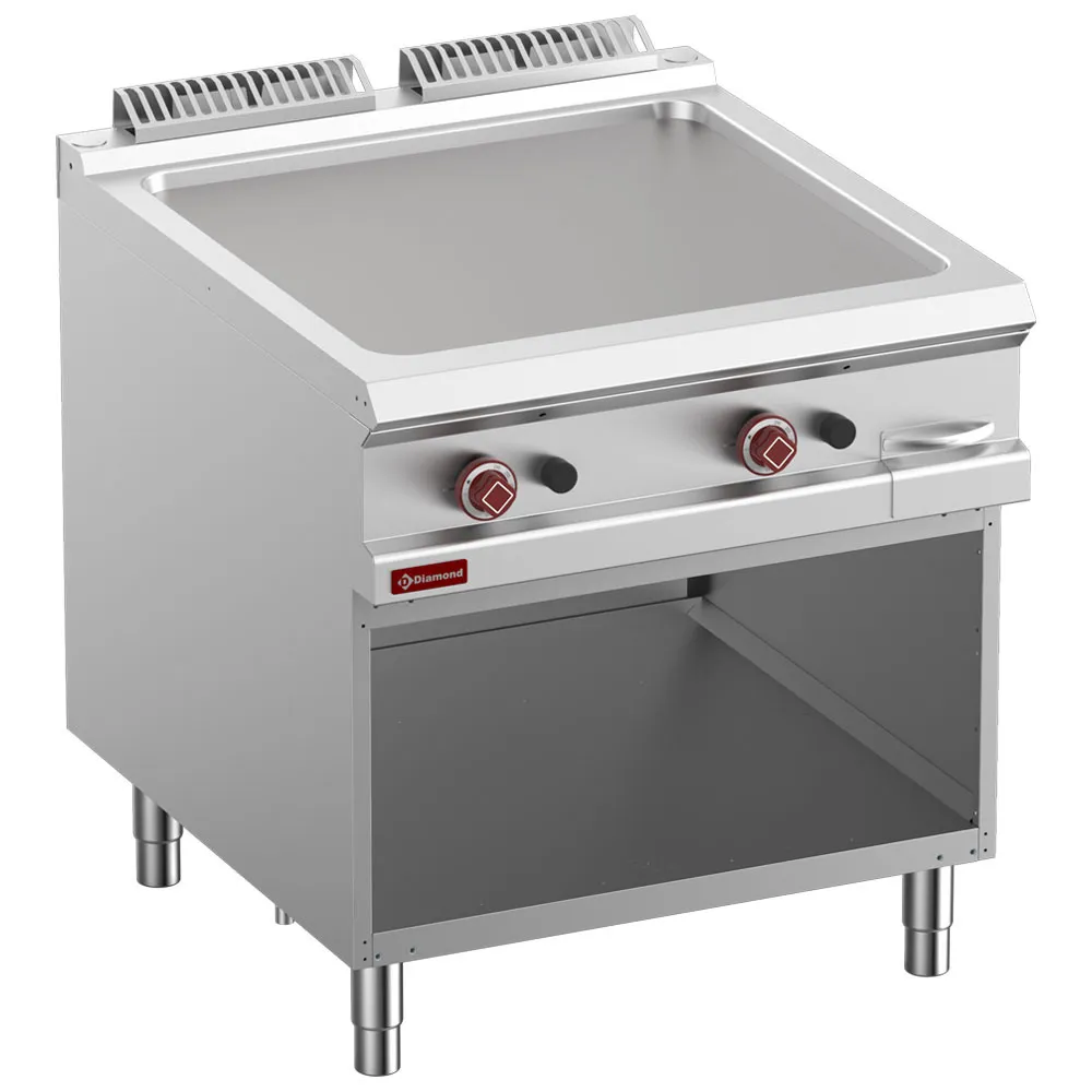 Vlakke bakplaat op gas, module 1/1, op open kast - Main Image