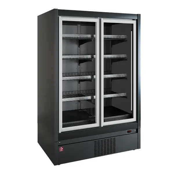 Vries wandmeubel, zelfbediening, klapdeuren - FULL BLACK - Main Image