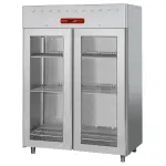 Vrieskast 1400 liter geventileerd, 2 glazen deuren GN 2/1 - Main Image