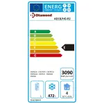 Vrieskast 700 liter geventileerd, 1 glazen deur GN 2/1 - Image 2