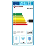 Vrieskast geventileerd 1400 liter, 2 glazen deuren GN 2/1, op wielen - Image 2