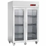 Vrieskast geventileerd 1400 liter, 2 glazen deuren GN 2/1, op wielen - Main Image