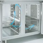 Wand diepvriestafel, geventileerd, 2 deuren GN 1/1, 260 liter - Image 3