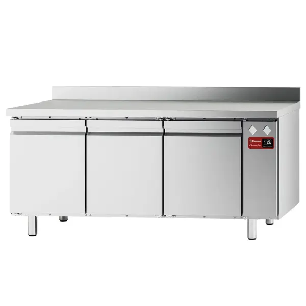 Wand koeltafel, geventileerd, 3 deuren GN 1/1, 405 liter (zonder groep) - Main Image