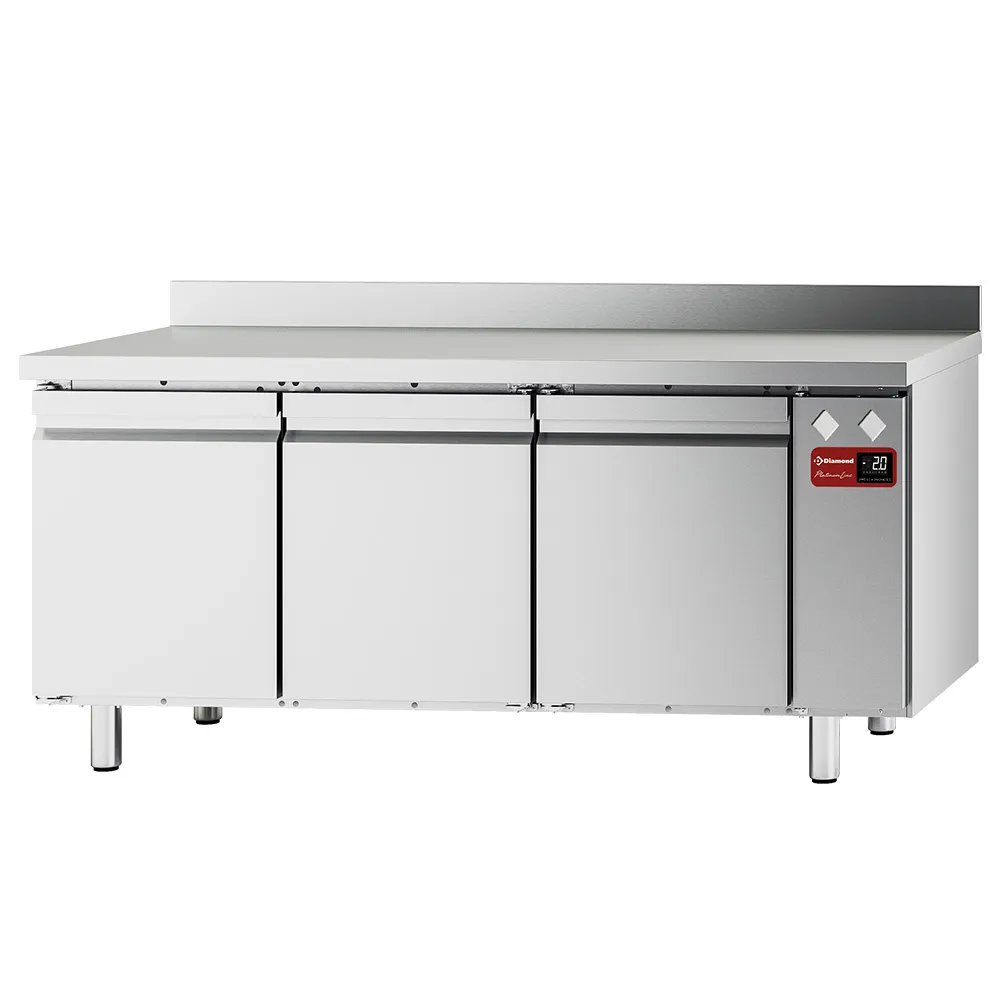 Wand koeltafel, geventileerd, 3 deuren GN 1/1, 405 liter (zonder groep) - Main Image