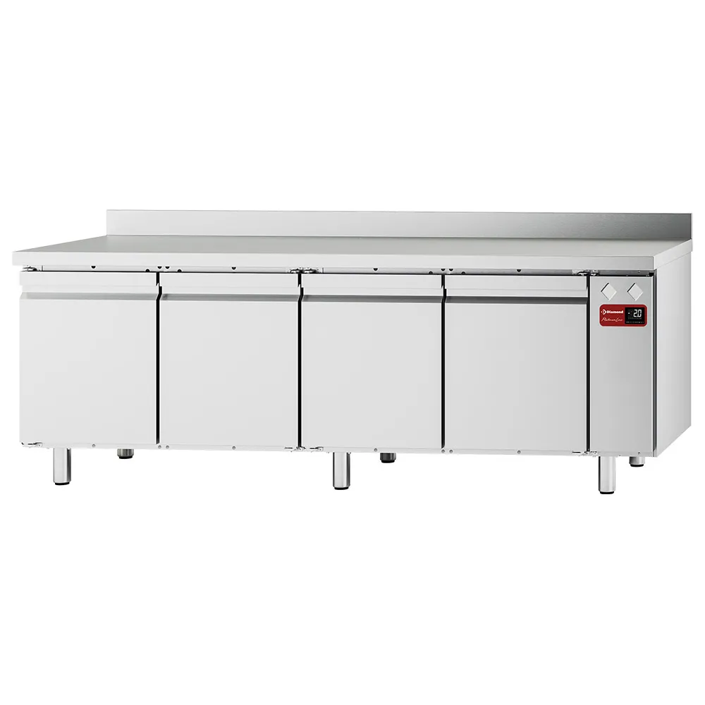 Wand koeltafel, geventileerd, 4 deuren GN 1/1, 550 liter (zonder groep) - Main Image
