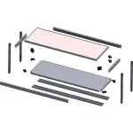 Wand werktafel met ondertablet - Image 4