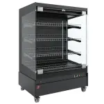 Warmte vitrine, zelfbediening, met glazen deur, op wielen - FULL BLACK - Main Image