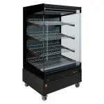 Warmte vitrine, zelfbediening, met glazen deur, op wielen - FULL BLACK - Main Image