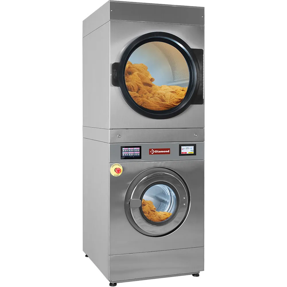 Wasmachine met super centrifugering 14 kg (elektrisch) + roterende droogmachine 14 kg (gas) TOUCH SCREEN - Main Image
