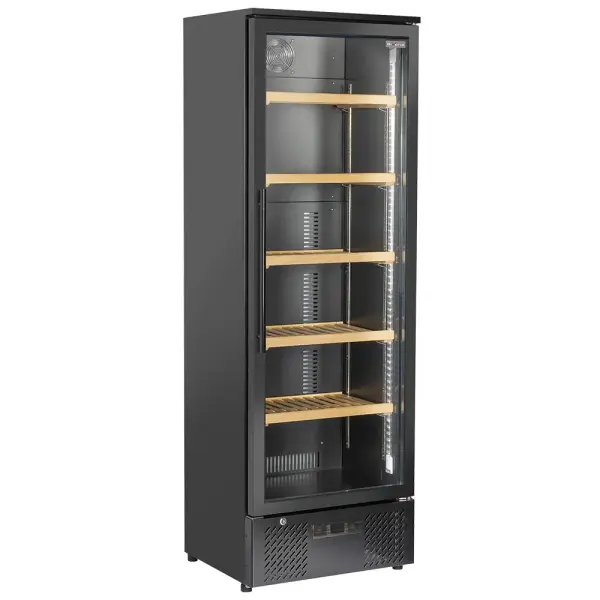 Wijnkast vitrine, 300 liter, 1 temperatuur - ZWART - Main Image