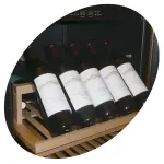 Wijnkast vitrine, geventileerd, 160 Lt., BLACK - Image 5