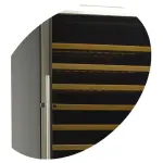 Wijnkast vitrine, geventileerd, 375 Lt., deur in roestvrij staal, 2 T°, BLACK - Image 4