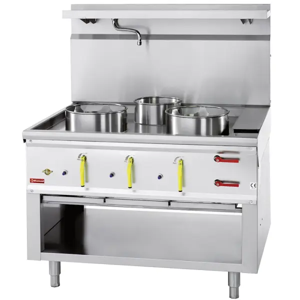 Wok-fornuis 3 branders met watergordijn - Main Image