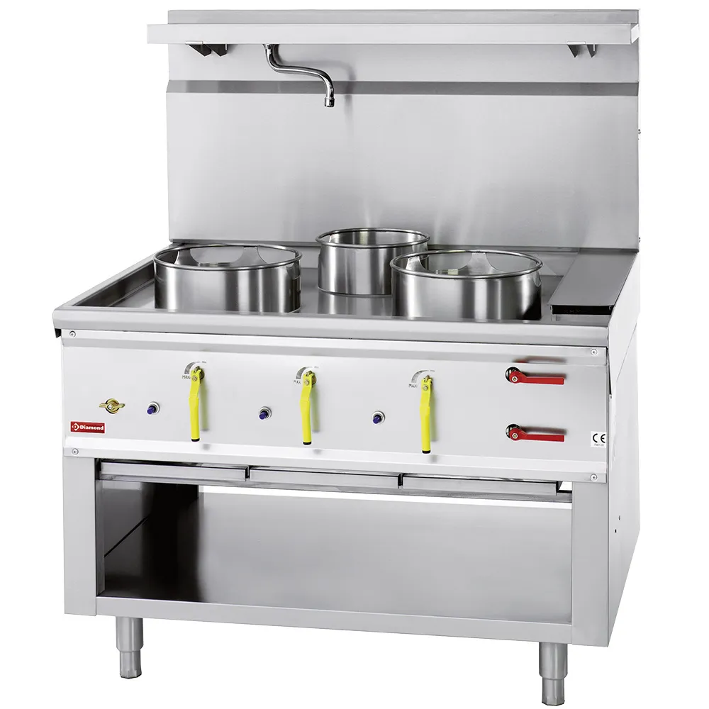 Wok-fornuis 3 branders met watergordijn - Main Image