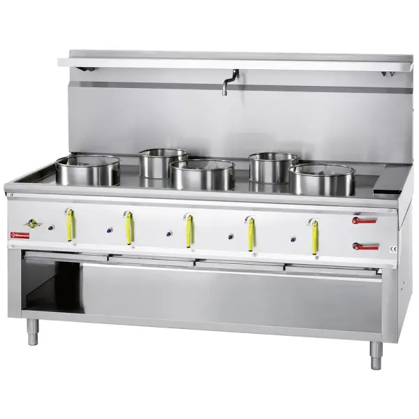 Wok-fornuis 5 branders met watergordijn - Main Image