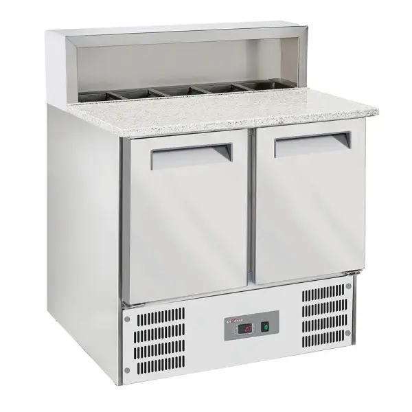 2-deurs gekoelde pizzas tafel GN1/1, gekoelde structuur 5x GN1/6-150 mm - Main Image