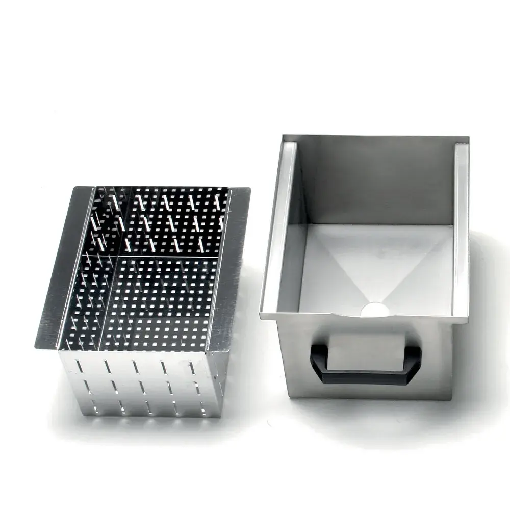 Bak met filter voor de afvoer, in R.V.S. (10-18 kg) - Main Image