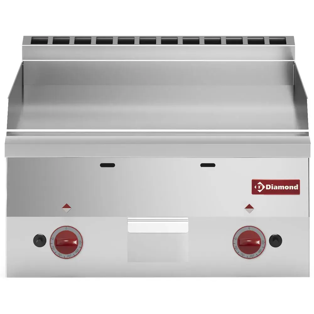 Bakplaat op gas met vlakke plaat -Top- - Main Image