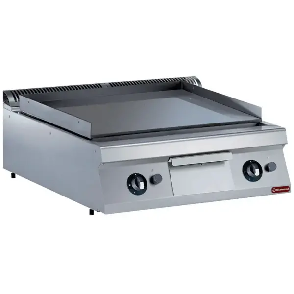 Bakplaat op gas, vlakke, hard verchroomde -TOP- - Main Image