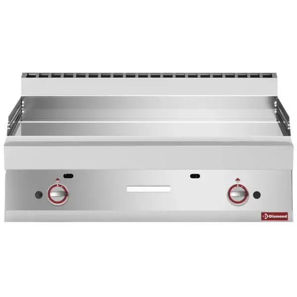 Braadplaat op gas EXTRA-BREED vlak verchroomd - Main Image